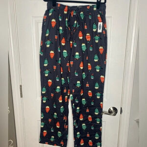 OLD NAVY Holiday Christmas Sweater Penguin PJ pants Mens M/Woman’s L